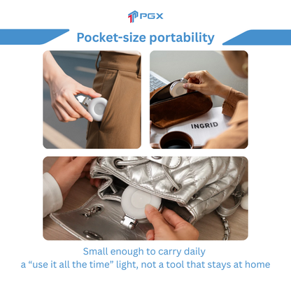 PGX™ HaloSnap Magnetic Selfie Light – MagSafe, Mirror & Stand