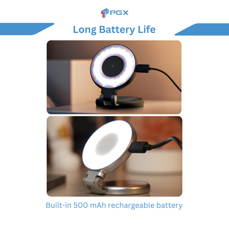 PGX™ HaloSnap Magnetic Selfie Light – MagSafe, Mirror & Stand