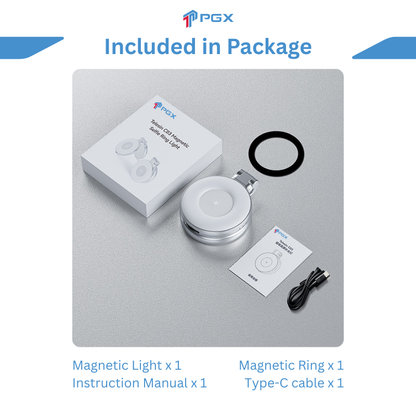 PGX™ HaloSnap Magnetic Selfie Light – MagSafe, Mirror & Stand