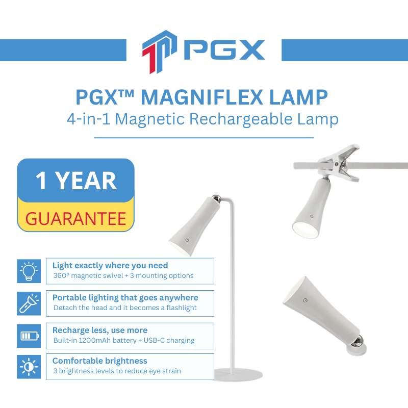 PGX™ MagniFlex 4-in-1 Magnetic Rechargeable Lamp