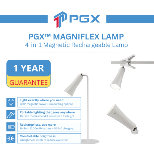 PGX™ MagniFlex 4-in-1 Magnetic Rechargeable Lamp