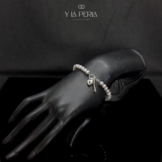 Love Lock Pearl Bracelet