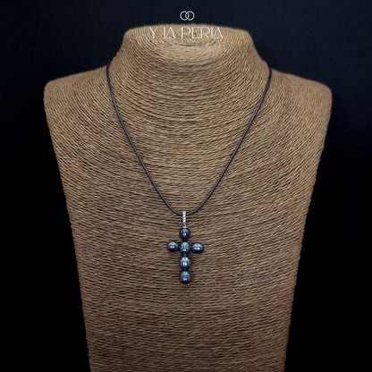 Eternal Cross Pearl Necklace