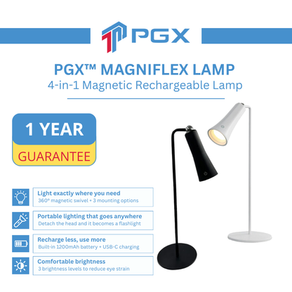PGX™ MagniFlex 4-in-1 Magnetic Rechargeable Lamp