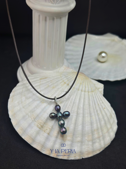 Eternal Cross Pearl Necklace