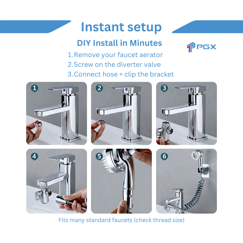 PGX™ SinkShower Pro 3-in-1 Faucet Converter Kit