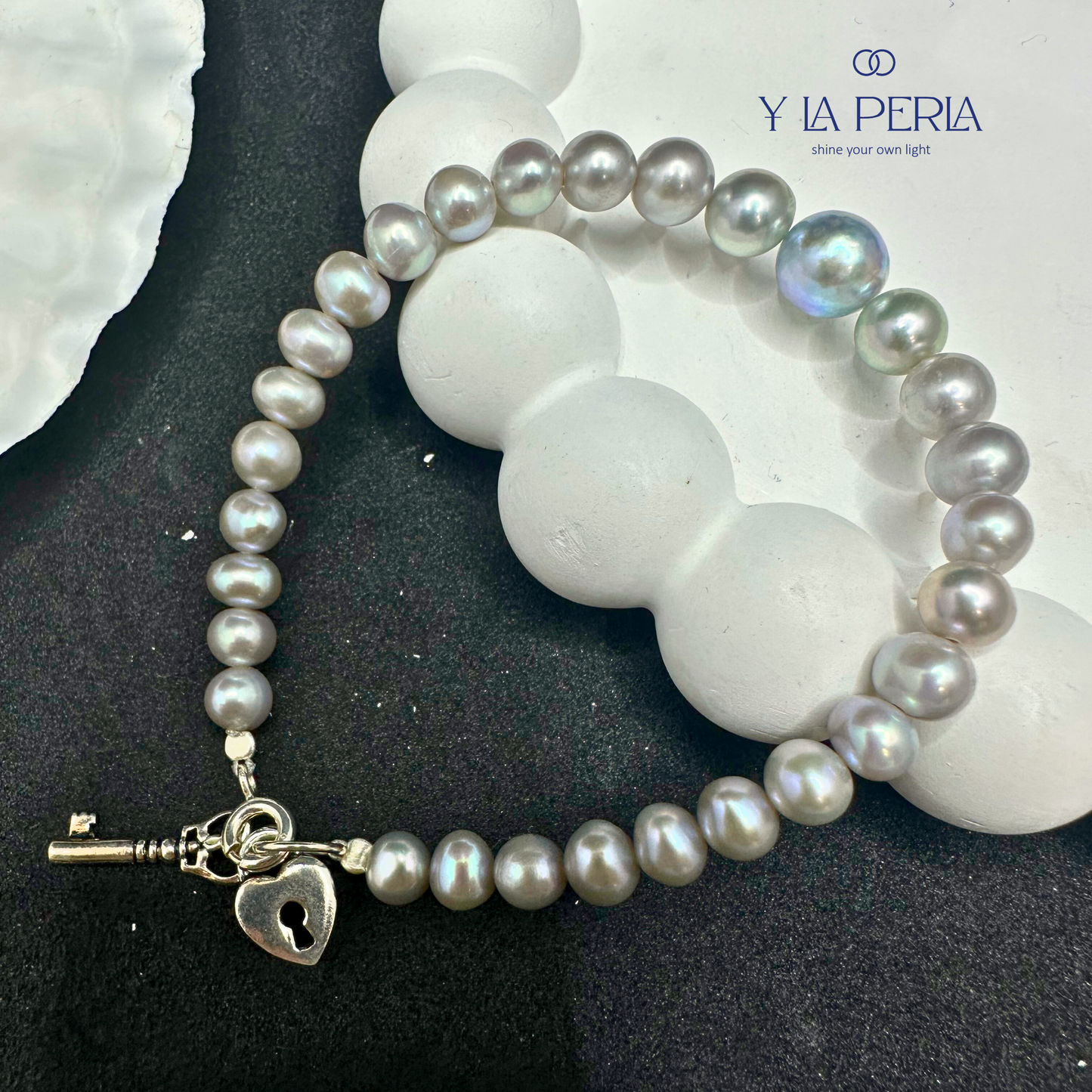 Love Lock Pearl Bracelet