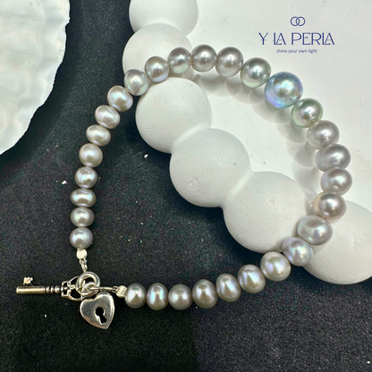 Love Lock Pearl Bracelet