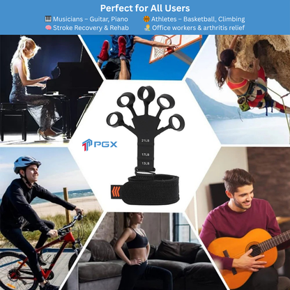 PGX™ FlexBand Grip – Adjustable Finger Exerciser (6 Tension Levels)