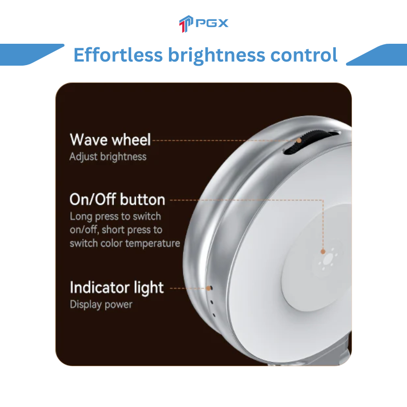 PGX™ HaloSnap Magnetic Selfie Light – MagSafe, Mirror & Stand